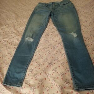 Arizona Women's Distressed Skinny Light Blue Jeans Size 5 Pre-owned